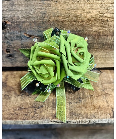 SAGE GREEN CORSAGE (SILK)